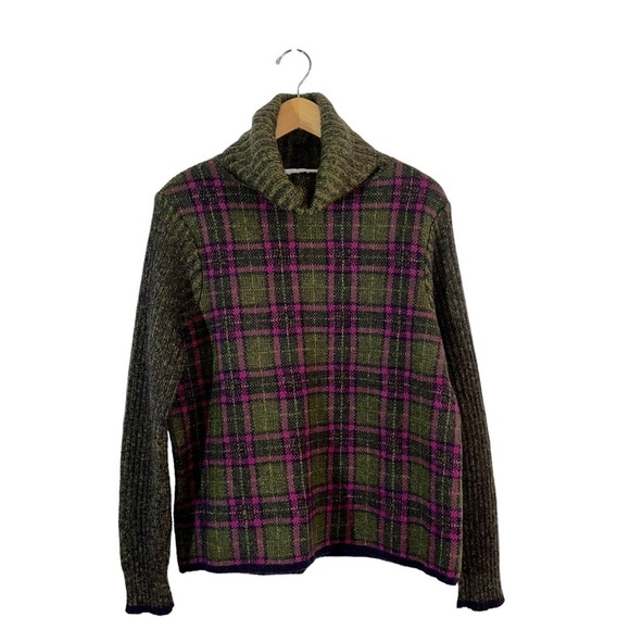 Belvedere Made In Italy Woman’s Turtleneck Sweater Sz M Wool Rabbit Mohair Blend - Picture 1 of 9